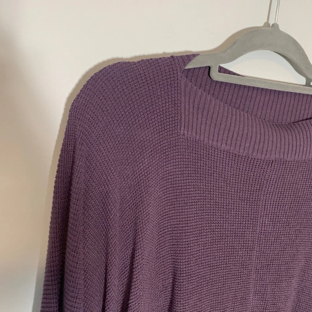Lululemon‎ Oversized Waffle Knit Poncho Sweater Purple O/S